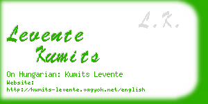 levente kumits business card